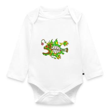 Ich hab die lampe an fisch - Baby Bio-Langarm-Body - Weiß - Vorne