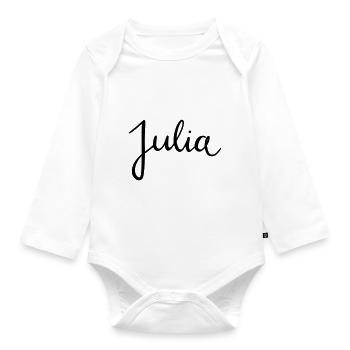 julia - Baby Bio-Langarm-Body - Weiß - Vorne