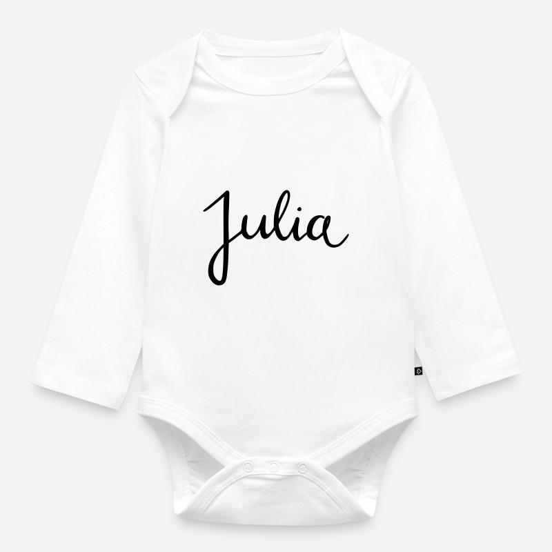 julia - Baby Bio-Langarm-Body - Weiß
