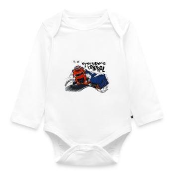 D TRUCK CONTROL AND - Organic Longsleeve Baby Bodysuit - white - Front