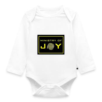 smiler ministère de la joie - Body Bébé bio manches longues - blanc - Devant