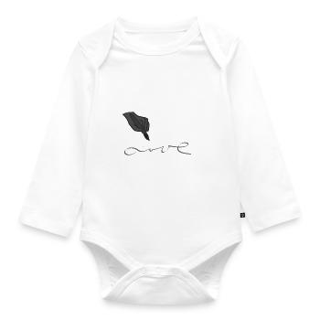 Drawing Love - Organic Longsleeve Baby Bodysuit - white - Front