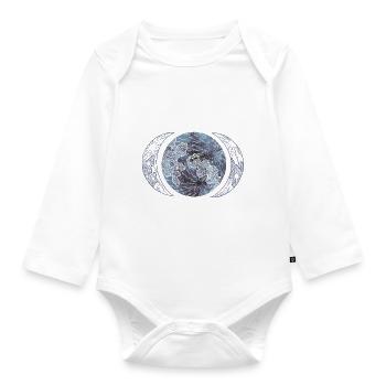 Phasen des Mondes - Baby Bio-Langarm-Body - Weiß - Vorne