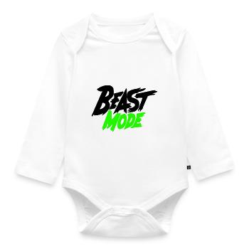 Beast Mode Training - Body Bébé bio manches longues - blanc - Devant