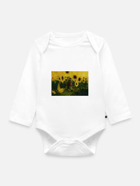 Baby Blume - Baby Bio-Langarm-Body - Weiß