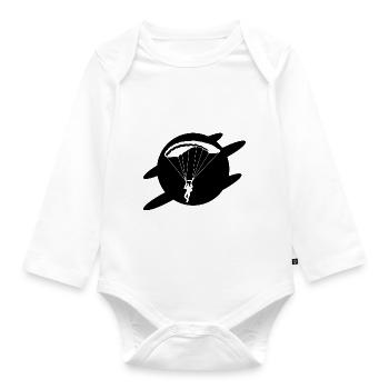 Paragliding - Baby Bio-Langarm-Body - Weiß - Vorne