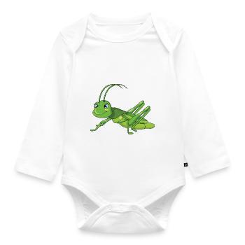 Grasshopper - Organic Longsleeve Baby Bodysuit - white - Front
