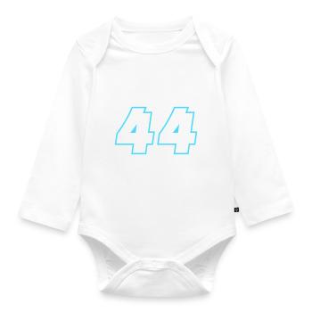 44 Zahl symbol - Baby Bio-Langarm-Body - Weiß - Vorne