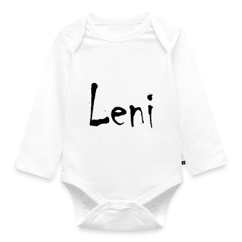 Leni - Baby Bio-Langarm-Body - Weiß - Vorne