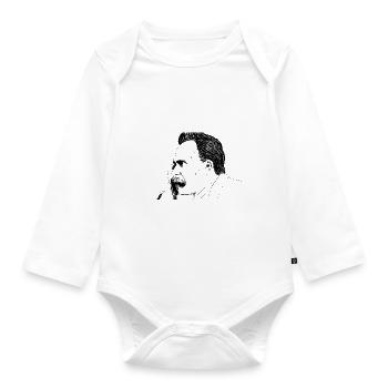 NIETZSCHE - Organic Longsleeve Baby Bodysuit - white - Front
