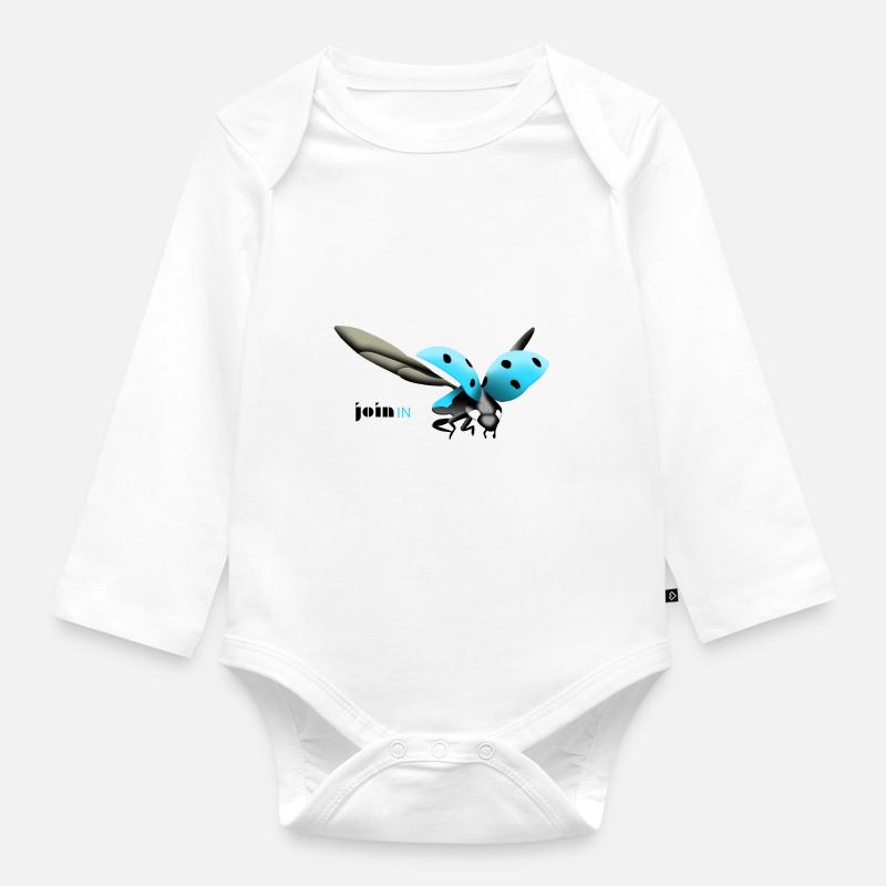 join in Kaefer - Baby Bio-Langarm-Body - Weiß