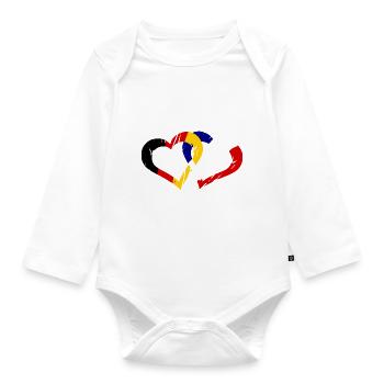 Französisch deutsche Liebe - Baby Bio-Langarm-Body - Weiß - Vorne