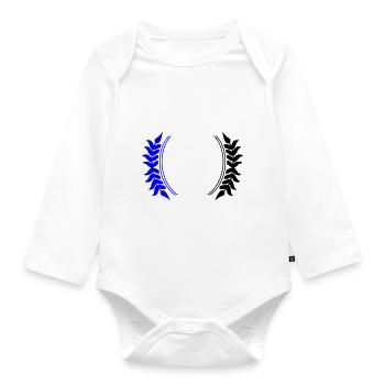 Kranz Symbol - Baby Bio-Langarm-Body - Weiß - Vorne
