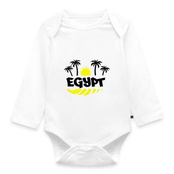 Égypte - Body Bébé bio manches longues - blanc - Devant