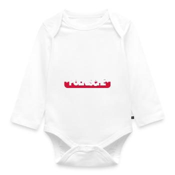 Polnisch Polski Polen Geschenk - Baby Bio-Langarm-Body - Weiß - Vorne