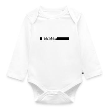 Text Logo Legendary - Organic Longsleeve Baby Bodysuit - white - Front