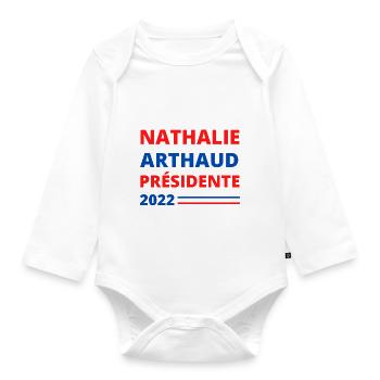 NATHALIE ARTHAUD PRESIDENTE 2022 - Body Bébé bio manches longues - blanc - Devant