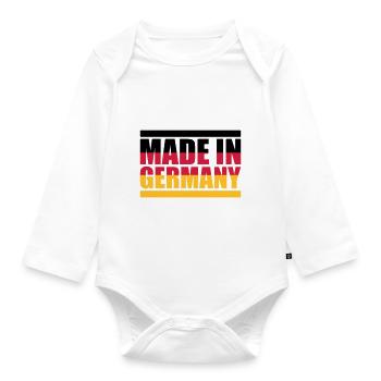 Made in Germany - Organic Longsleeve Baby Bodysuit - white - Front