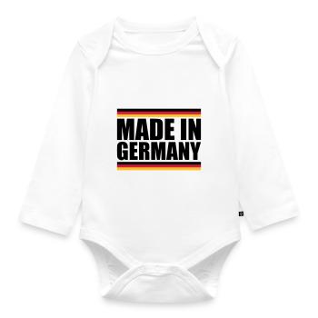 Made in Germany - Organic Longsleeve Baby Bodysuit - white - Front