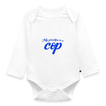 Policier américain Police Police Grand-père - Body Bébé bio manches longues - blanc - Devant