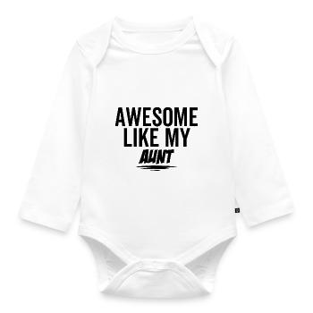 Großartig wie meine Tante - Baby Bio-Langarm-Body - Weiß - Vorne