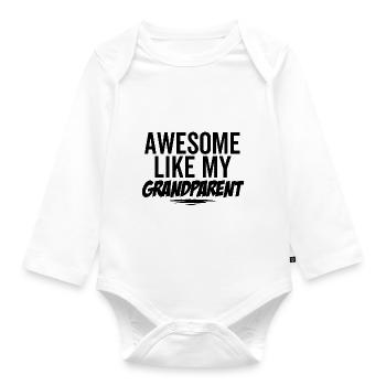 Großartig wie meine Großeltern - Baby Bio-Langarm-Body - Weiß - Vorne
