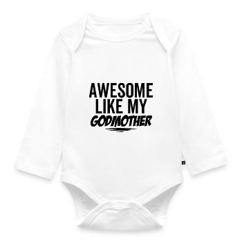 Großartig wie meine Patentante - Baby Bio-Langarm-Body - Weiß - Vorne