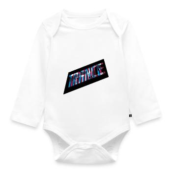 3D Effekt Trance Design - Baby Bio-Langarm-Body - Weiß - Vorne