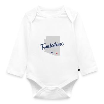 Tombstone - Arizona - USA United States of America - Organic Longsleeve Baby Bodysuit - white - Front