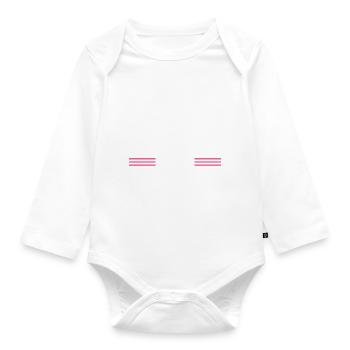 funny woodworking daddesign - Organic Longsleeve Baby Bodysuit - white - Front