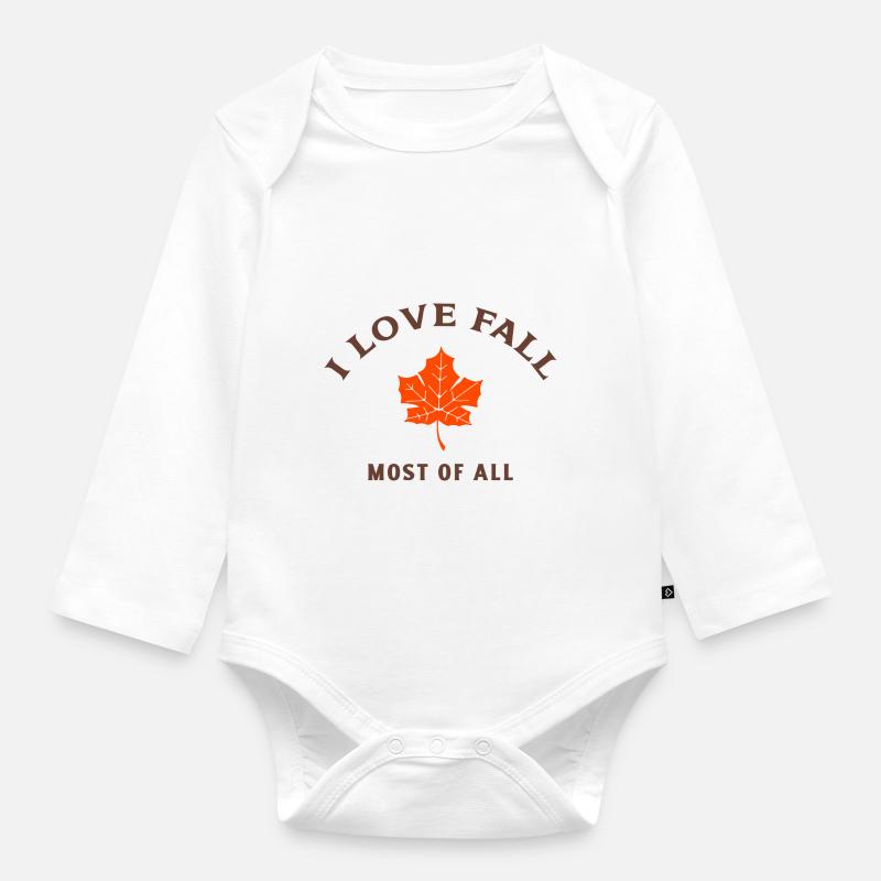 fall - Baby Bio-Langarm-Body - Weiß