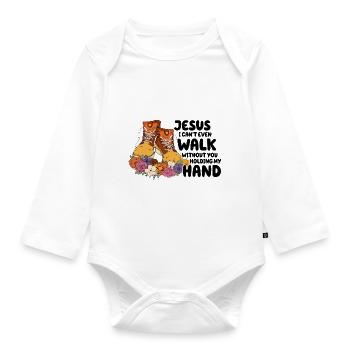 Church Religion Catholic Catholic Jesus Christ - Organic Longsleeve Baby Bodysuit - white - Front