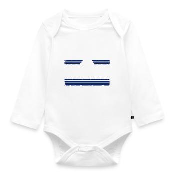 peace for paris pride gift idea humor - Organic Longsleeve Baby Bodysuit - white - Front