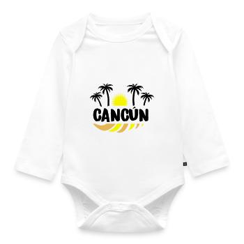 Cancun - Baby Bio-Langarm-Body - Weiß - Vorne