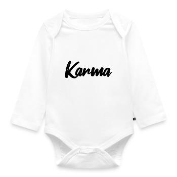 Karma - Organic Longsleeve Baby Bodysuit - white - Front