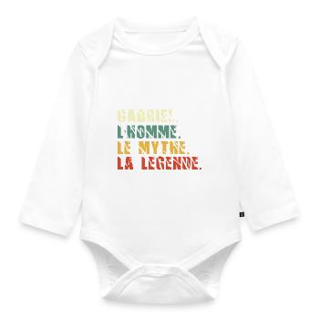 Gabriel l homme le mythe la légende - Body Bébé bio manches longues - blanc - Devant