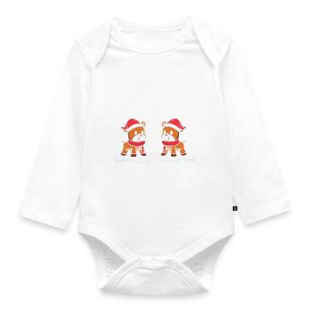 Cadeaux de Noël Noël - Body Bébé bio manches longues - blanc - Devant
