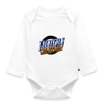 Dog Friendly Guenon Cat Long Sleeve Shirts - Organic Longsleeve Baby Bodysuit - white - Front