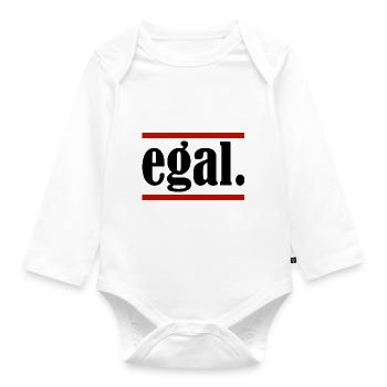 egal. - Baby Bio-Langarm-Body - Weiß - Vorne