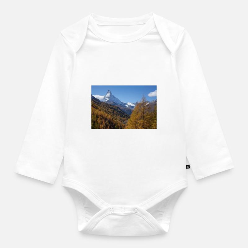 Cervin - Body Bébé bio manches longues - blanc
