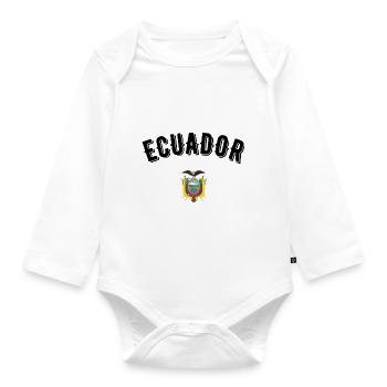 Ecuador - Baby Bio-Langarm-Body - Weiß - Vorne