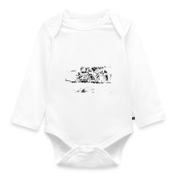 BMX Race Racing - Organic Longsleeve Baby Bodysuit - white - Front
