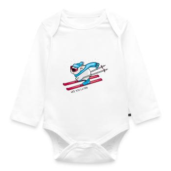 Bis später - Baby Bio-Langarm-Body - Weiß - Vorne