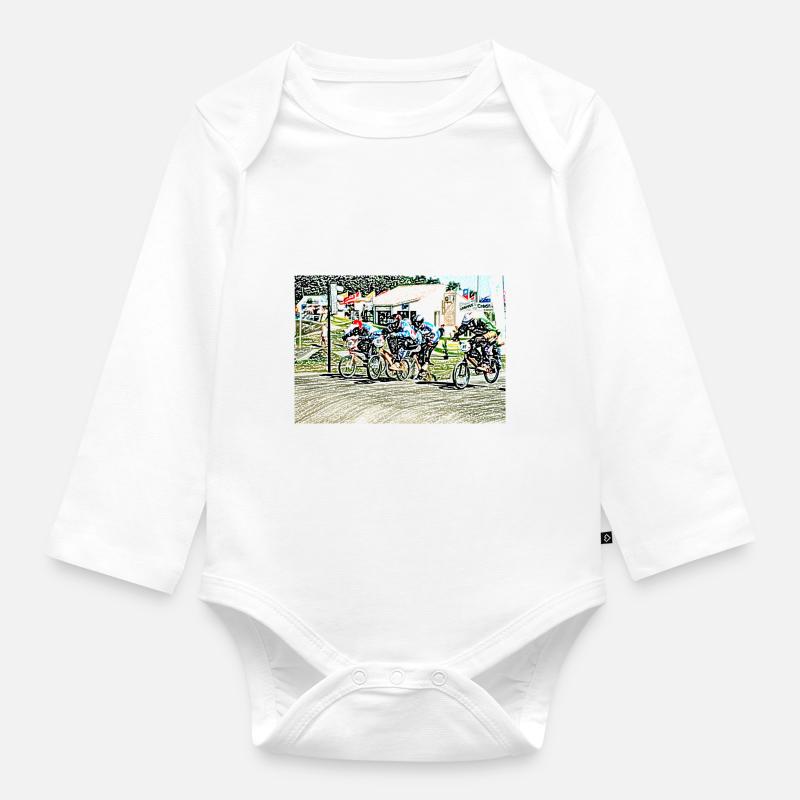 bmx - Body Bébé bio manches longues - blanc