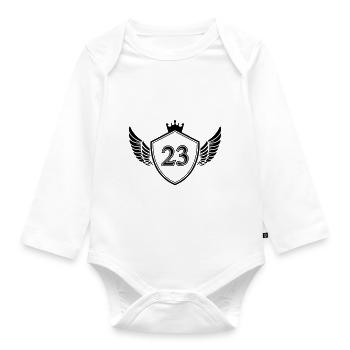 Coat of arms 23 - Organic Longsleeve Baby Bodysuit - white - Front