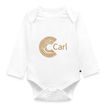 Pour Carl - Body Bébé bio manches longues - blanc - Devant