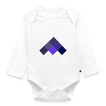 Geometric - Organic Longsleeve Baby Bodysuit - white - Front