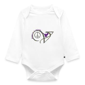 Pace 17 a - Organic Longsleeve Baby Bodysuit - white - Front