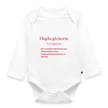 Flugbegleiterin Definition - Baby Bio-Langarm-Body - Weiß - Vorne
