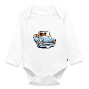 Marc im Cabrio - Baby Bio-Langarm-Body - Weiß - Vorne